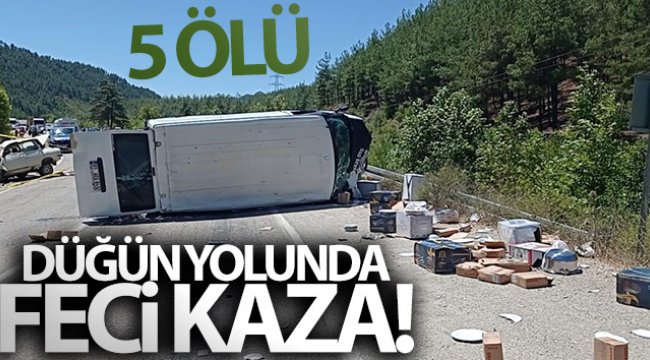 Adana'da düğün yolunda feci kaza: 5 ölü, 1 yaralı
